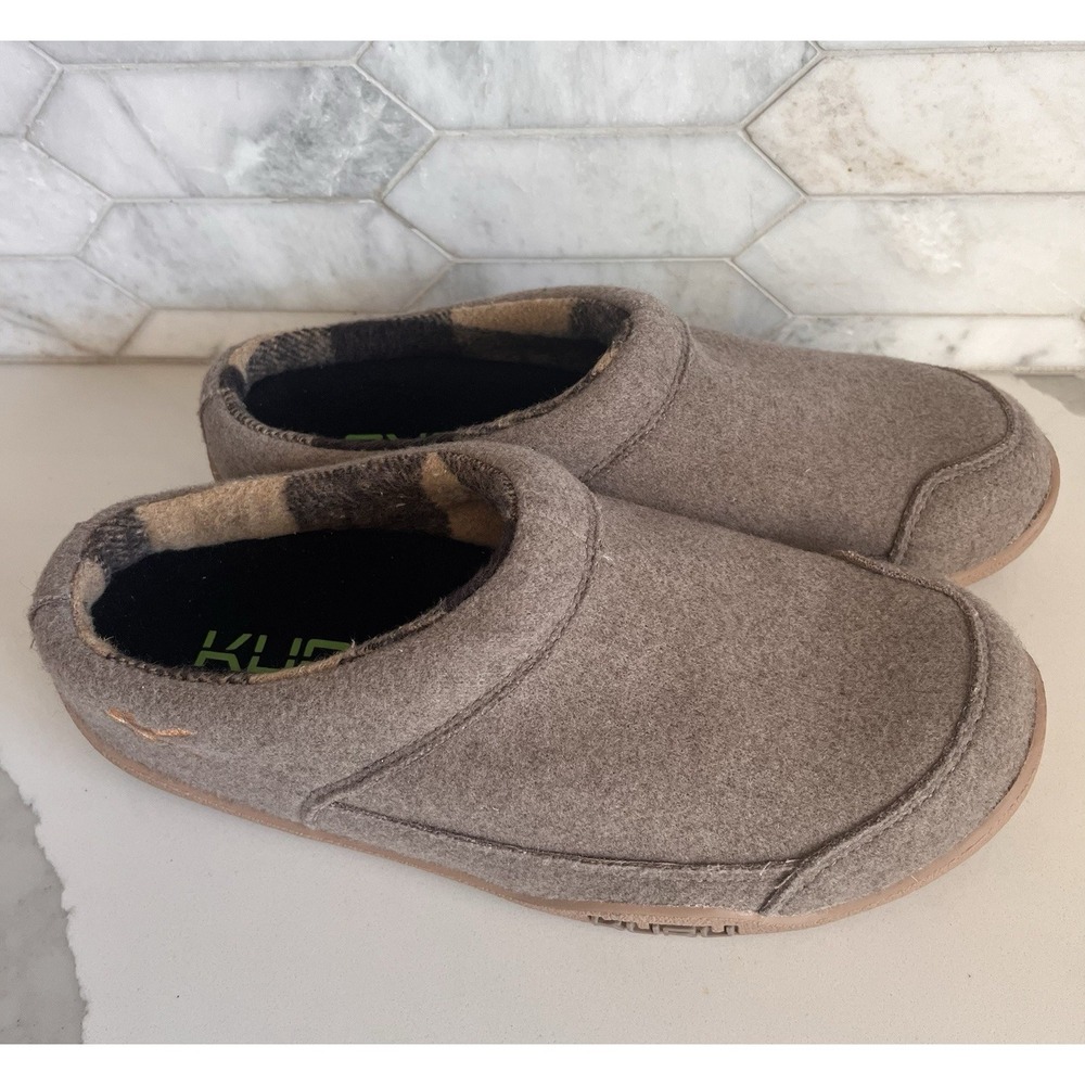 KURU Women's Taupe Gray Slip-On Clog Mules